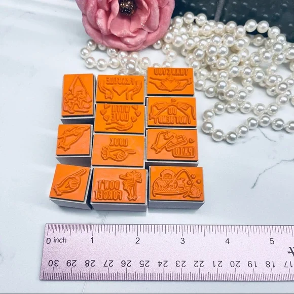 Love for analogue, Hand Signs wood rubber stamps 11pcs set (Made in Japan)
